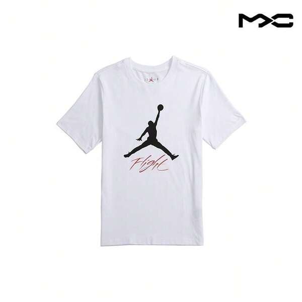 Flight Basketball Short-Sleeve T-Shirt Men Tops White