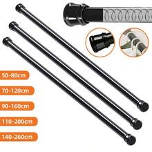 Extendable Spring Rods Loaded Telescopic Net Voile Tension Curtain Rail Pole Net - Black - View 12