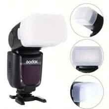 Soft Flash Diffuser Box For Godox V860II, V850II, TT685, TT600 Speedlights - High Impact ABS Material, Softbox, No Battery Required, Compatible With Sony, Nikon, Canon 580EX - Improve Photo Shooting Quality