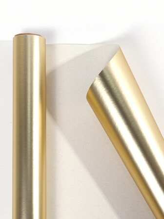 1pc Matte Gold Gift Wrapping Paper,Premium Metallic Wrapping Sheets For Holidays, Christmas,Birthdays, Weddings, Tear-Resistant,Gift Accessories
