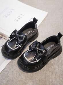 Tibanyu 1 Pair Girls Flat Shoes, Low-Cut Children Casual Loafers, Fashion Slip-On Flats, Comfortable Low-Top Hook And Loop Design, Lightweight Flat Shoes For Indoor/Outdoor, Suitable For Spring/Fall, Everyday Activities, Parties