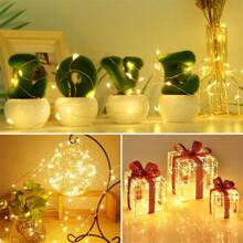 20 piezas de luces de hadas que funcionan con batería, con 3 modos, cuerda de luces LED de 7 pies y 20 pulgadas con alambre plateado suelto y a prueba de agua, para bodas, fiestas de cumpleaños, playa y decoración de aula, regalos de regreso a la escuela