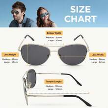 J+S Premium Military Style Classic Aviator , Polarized, 100% UV Protection For Men Women - Black Frame_Gray Lens - View 8