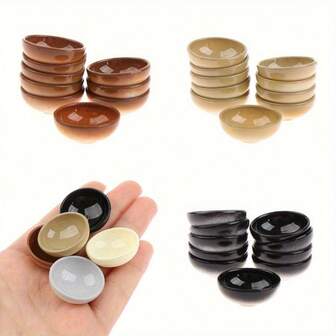 Mini ciotole per frutta, insalate e zuppe in resina, mini posate, accessori decorativi artistici e artigianali, accessori per modellini di treni