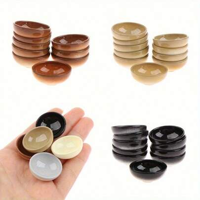 Mini Dollhouse Miniature Resin Fruit Bowls, Salad Bowls, Soup Plates, Mini Cutlery, Decorative Art, Dollhouse Accessories - Artistic And Crafty Train Model Accessories