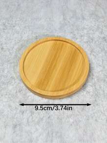 1 Stück DIY Mosaik Bambus Untersetzer, leere Basis Tablett, Getränkeuntersetzer, Pflanzenuntersetzer, Kunst Tablett (ohne Mosaikfliesen), kleines Pflanzentablett für Blumentopf, Bambus Blumentopf, Getränketablett, Harz Untersetzer Geschenk, Schreibtisch Blumentopfschutz