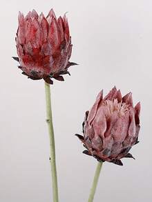 5Pcs Luxurious Nordic Thistle Artificial Flower - Plush Flocked Emperor Bouquet For Home Decor, Weddings & Photography Props - Multicolor - View 6