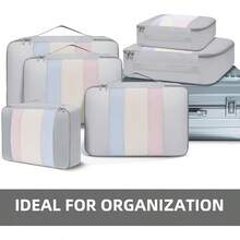6/8/10 Set Packing Cubes For Travel Luggage Organizer - 06-grey - View 5