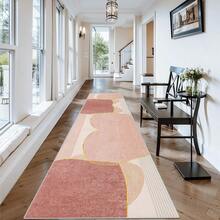 1/2 套大型抽象几何色块风格地毯，柔软、可水洗、防滑、防污印花地毯，适用于客厅、卧室、游戏室、办公室、厨房 - 款式1 - 查看 14