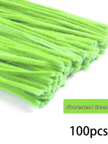 Paquete de valor de 100 piezas Limpiapipas de tela flexible de colores surtidos para manualidades y decoraciones hechas a mano, set de retorcedores con dos opciones de color, kits de flores de limpiapipas, palitos peludos, palitos flexibles, varillas de felpa, limpiapipas de alta calidad de colores variados, kit de limpiapipas de colores mezclados, limpiapipas de chenilla para manualidades, limpiapipas para manualidades, limpiapipas de colores múltiples a granel para proyectos artísticos y manuales DIY, suministros para manualidades, tallos de chenilla