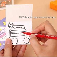 1pc/6pcs Creative Mini Coloring Books, Portable Outdoor Sketchbooks For DIY Doodles Anytime, Cartoon Series Patterns Like Ocean, Holidays, Food, Space To Inspire Kids' Creativity And Imagination, Suitable For Colored Pencils, Markers, Oil Pastels, Watercolor Pens, Ideal Gift For Kids, Students, Birthday, Holiday - Multicolor - View 12