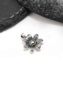 1 pieza Colgante de plata de ley 925 con diseño único de girasol, joya fina de regalo para mujer