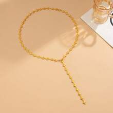 1 pièce Délicat Collier en forme de Y à fleurs de marguerites colorées, Jolie Chaîne de clavicule en métal 3D