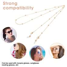 Metal Beaded Eyeglass Holders Around Neck Eyeglass Chain For Women Stylish Beaded Glasses Lanyard For Men Women Mask Chain Glasses Neck Strap Vintage Reading Glasses Chain With Eyeglass Loop