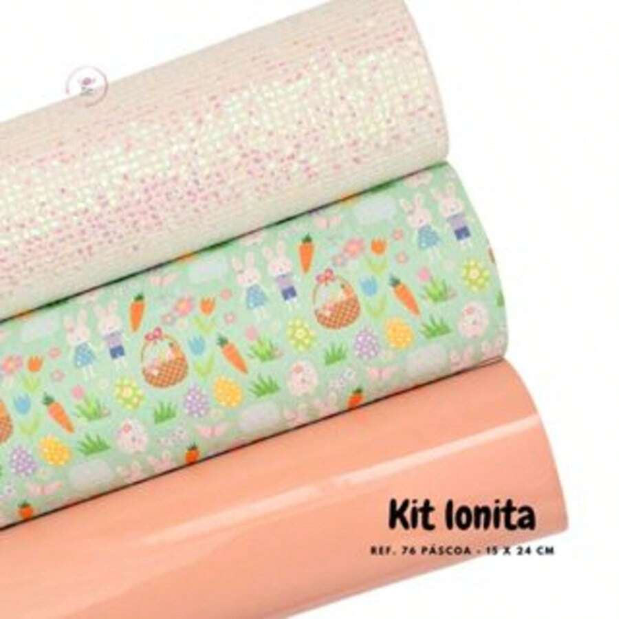 Canvas Kit With 3 Colors - 15 X 24 Cm Each Color (Approximately) - Ref 76 - Easter - View 1