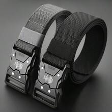 3 New Quick - Release Nylon Tactical Belts, Suitable For Sweatpants, Outdoor Training, Daily Use And As Men's Casual Belts