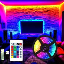 无线控制 LED 灯带红外遥控 RGB 照明装饰客厅氛围灯带柔性灯饰串、卧室 LED 灯、LED 灯、Luz LED、壁灯、墙壁装饰、夜灯、图片灯 - 彩色光 - 查看 12