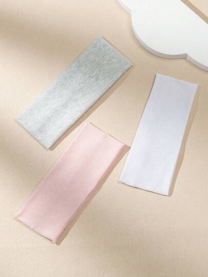 3 piezas/1 pieza Diadema elástica de punto de unicolor adecuada para yoga diario y deportes al aire libre, banda para el cabello para otoño e invierno, accesorios para el cabello para mujer, para atuendos de vacaciones, mujer elegante, pañuelo, diadema suave para atuendos de verano