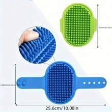 1 Peça Escova de Banho Para Animais de Estimação, Escova de Massagem Para Gatos/Cachorros, Luvas de Banho Para Cachorro, Luvas de Massagem, Escova de Limpeza, Escova de Xampu Para Animais de Estimação, Escova de Borracha Para Massagem e Banho com Alça Redonda Ajustável, Ferramenta de Higiene Para Cães e Gatos