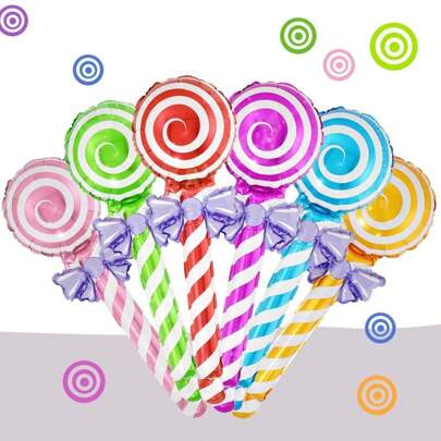 6/12/24pcs Hands Lollipop Foil Balloons Wedding Birthday Party Decorations