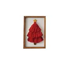 1pc Tasseled Christmas Tree In Frame, Christmas Home Party Decor, Tassel Christmas Tree Photo Frame, Handmade Christmas Craft, Tassel Christmas Tree Home Decoration, Available In Large, Medium And Small Sizes - Multicolor - View 16