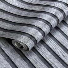 1 Rolle selbstklebende 3D Textur Wandaufkleber, ablösbare Vinyl Selbstklebefolie mit Streifenmuster, geeignet für Wohnzimmer, Schlafzimmer, Badezimmer, Möberrenovierung, Heimdekoration, Tapete, Raumdekor, Wanddekoration