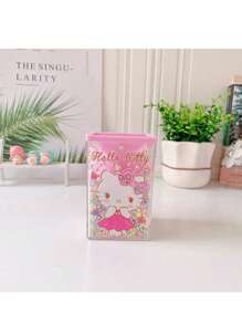 Sanrio 1 pieza Soporte de bolígrafos con pompones de estilo de dibujo animado japonés Kuromi, organizador de escritorio soñador, soporte para pinceles de maquillaje, caja de almacenamiento de artículos de papelería, útiles escolares, de vuelta a la escuela