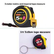 1m/5m Metric & Imperial Heavy Duty Anti-Drop Durable Measuring Tape Ruler, Precise Retractable Ruler With Case - Black - View 2