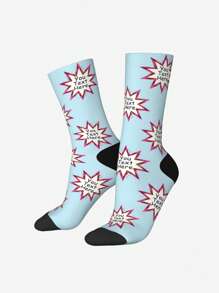 Customized Text Socks, Women's Customized Socks, Explosion Style Customized Text Socks, Valentine's Day Gift, Fun Socks, Gifts For Boyfriends And Girlfriends, Customizable Text Socks