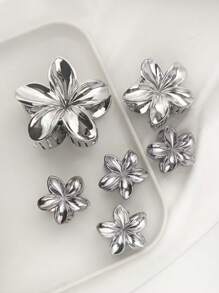 2 piezas Pinzas para el cabello de mujer grandes de acrílico con flor, elegante y elegante pinza personalizada para moño y recogido, accesorio de cabello con decoración floral, versátil para uso diario