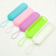 Universal Luminous Silicone Remote Control Cover With Hanging Rope - Used As A Protective Cover For TV Streaming Sticks And Voice Remote Controls, , Hisense, And Roku TV Remote Controls, With Shock-Absorbing, Anti Drop, Anti Scratch, And Dust-Proo - 紫色 - 查看 1