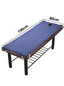 1 pezzo Lenzuolo per lettino da massaggio da salone di bellezza, materasso amichevole per la pelle, copri lettino da massaggio e spa con foro per il viso, colore unico antiscivolo, materasso da massaggio per salone di bellezza e spa