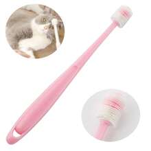 3pcs Small Dog & Cat Toothbrush 360 Degree Soft Silicone, Cat Dental Care, Toothbrush Holder, Easy To Handle, Extra Suction Cup, Light Blue&Light Pink - Multicolor - View 3