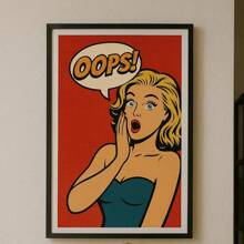 Set Of 1/3 Pcs Vintage Pop Art Wall Arts Posters, Comic Style Prints, Bold Colorful Cafe Decor, Mid Century Modern Vibes, Modern Coffee House Living Room Bedroom Home Decoration Unframed-Style