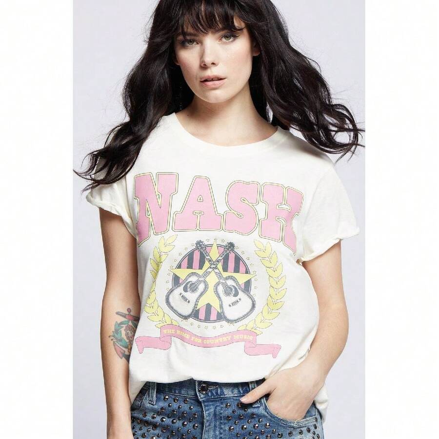 Camiseta "Nashville, hogar de la música country" - Perla - Ver 1