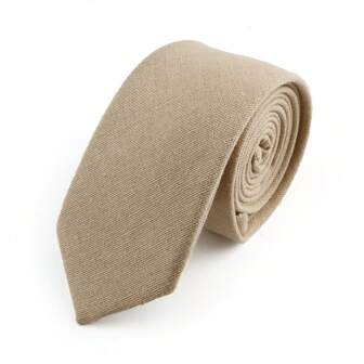 ZONFAZ 1 件男士纯色简约 2.4 英寸亚麻领带，适用于工作、婚礼、派对场合男士领带