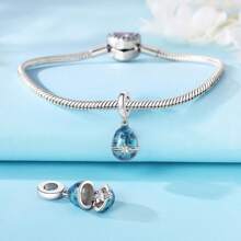 1 pieza Colgante plateado en plata con diseños de autocaravana rosa, estrella azul, cuentas con forma de corazón y enfermera, accesorio de manualidades DIY, joyería artesanal, apto para uso diario y fiestas