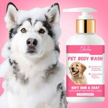 Shampooing et revitalisant pour chiens | Shampooing pour chiots pour peau sensible | Shampooing naturel 5 en 1 pour animaux de compagnie avec noix de coco, avoine et aloe vera | Idéal pour le lavage des chiens malodorants - 200 ml/6,763 fl.oz
