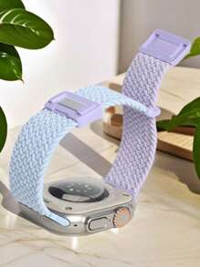 1 pieza Correa magnética de nailon elástica y colorida compatible con de 38mm, 40mm, 41mm, 42mm, 44mm, 45mm, 49mm para mujer y hombre, pulsera deportiva trenzada elástica de repuesto compatible con la correa del Serie 10 9 8 7 6 5 4 3 2 1 SE Ultra 1 y 2
