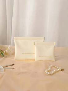 1pc/2pcs Mini Portable Storage Bag, Auto-Open Clip Travel Outdoor Wallet For Coins, Earbuds, Tissue, Sanitary Napkin, Makeup And Accessories