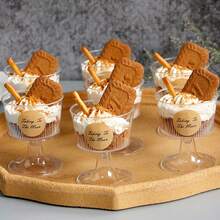 10pcs 100ml Dessert Cups, Plastic Material, Suitable For Espresso, Tiramisu, Cheesecake, Mousse, Reusable, Ideal For Birthday Party, Wedding, Halloween And Christmas Gifts (Cups Only, No Stickers Included) - Multicolor - View 1