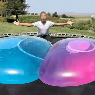 1/2/3 pièces Super grands ballons gonflables, peuvent être gonflés ou remplis d'eau, boules rebondissantes transparentes, bombes d'eau géantes, ballons gonflables géants avec pompe à air