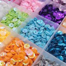 10,000+ Pcs 5mm Rainbow Round Loose Sequins | Mixed Color Embroidery Sequins With Holes | Ideal For Sewing, Slime, Wedding, Christmas DIY Crafts And Sequin Decorations - Multicolor - View 3