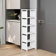 1 pieza Estantería metálica ajustable de 4/6/8 niveles con funda antipolvo de tela no tejida, ahorro de espacio, fácil montaje, adecuada para la entrada, el dormitorio, el pasillo, apta para zapatillas - Multicolor - Ver 6