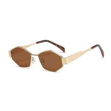 1/2 Stück Rautenmuster Metall Kleinrahmen Y2K Mode Brille, retrochic Brillen für Festivals, Partys, Strände, Zusammenkünfte, Geschäft, Verschenken, geeignet für den Sommer