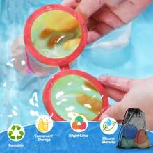 6 Unidades de globos de agua reutilizables, bombas de salpicadura de agua de auto-sellado rápido con bolsa de malla, bolas de agua magnéticas recargables, juguetes de agua multicolor, juguetes de piscina, juegos de guerra de agua, juguete de baño, juegos de piscina y patio trasero duraderos, accesorios para la playa y el agua, diversión para fiestas de vacaciones de verano, decoraciones para el hogar, adecuado para jóvenes y adultos, familia, amigos, parque acuático, actividades al aire libre