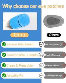 Eye Patches Adults Kids Eye Patch Glasses Treat Lazy Eye Amblyopia Strabismus Left Or Right Eyes