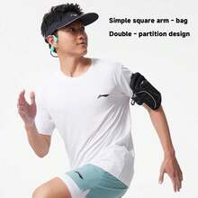Li-NING Running Series Unisex Reflective Compact Portable Storage Fitness Sports Arm Bag ABDV087 - Black - View 11