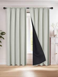 2 件遮光窗帘隔热衬里窗帘布适用于客厅、卧室、厨房、浴室、家居装饰