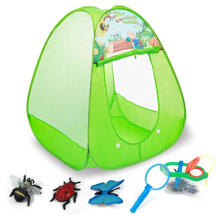 Tienda De Campaña Infantil De Dinosaurio – Cabaña De Juego De 100x100x135 Cm Para Interiores Y Exteriores